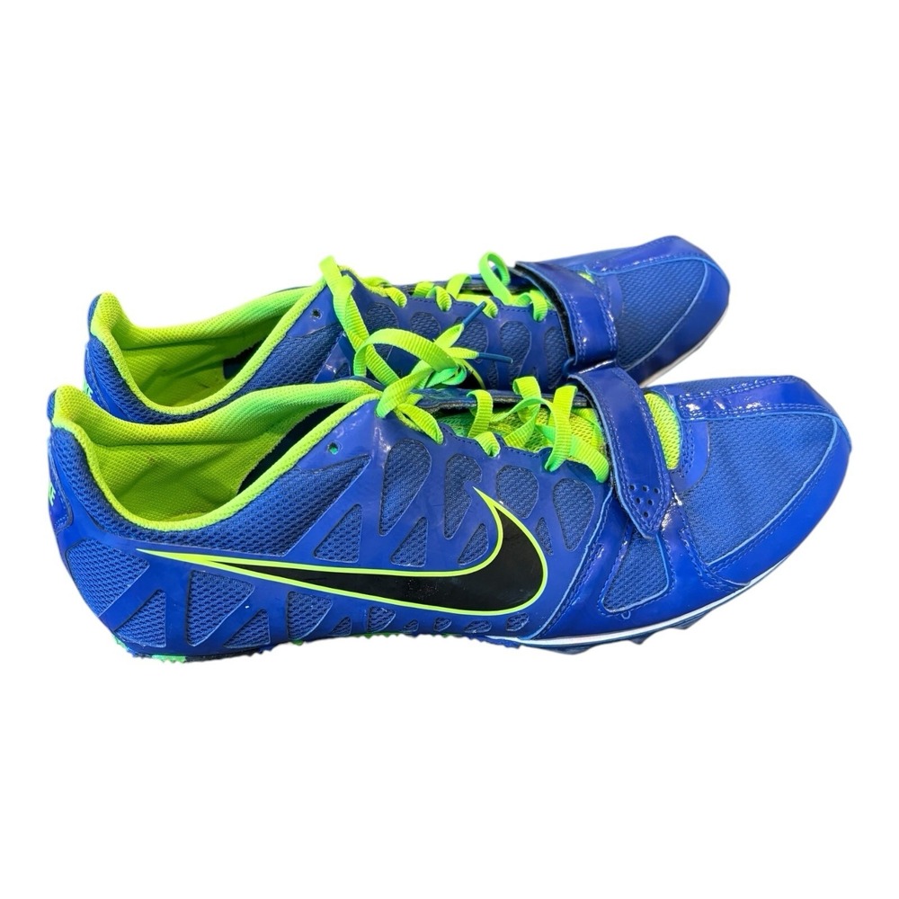 Nike Zoom Sprint Racing Shoes Men 11.5 Blue Green Spikes Running Track‎